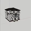 Modern rural self-built villas 3d model