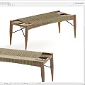 New Chinese Style Stool Rope Bench 3d model