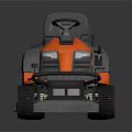 Functional Riding Lawn Mower With Orange And Gray Body Comfortable Seat And Cutting Blades