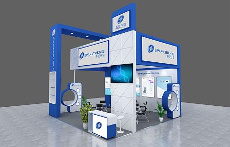 Modern Exhibition Booth 3d model