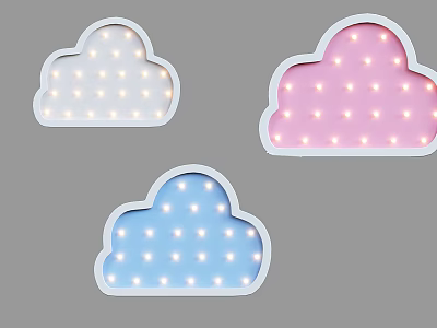 Modern Wall Lamp Simple Children's Room Cloud Wall Lamp 3d model