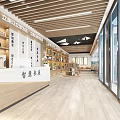 Spacious Book Art Interior Design With Wooden Bookshelves Reading Tables Natural Light And Modern Decor