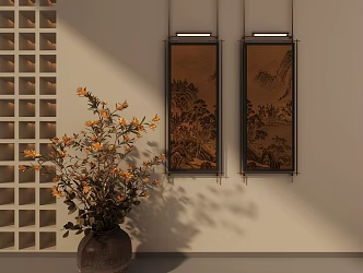 Jewelry Ornaments Hanging Painting Ornaments Song Furniture Classical Jewelry 3d model