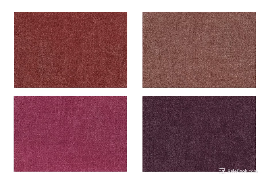 Soft Square Rugs in Various Colors with Plush Texture for Home Decor 3d model 