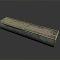 Graffiti Covered Rectangular Object With Colorful Artwork On Weathered Metal Surface