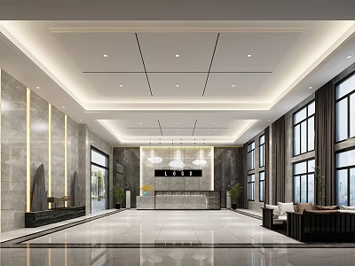 Modern Hall Corporate Hall 3d model