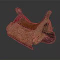 Traditional Carved Leather Horse Saddle Equestrian Sports Equipment With Red Brown Design