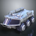 Military Armored Vehicle Weapon System With Multiple Missile Launchers And Large Wheels
