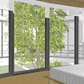 Modern Detached Villa with Spiral White Frame Dome Structure Large Glass Windows and Outdoor Lawn