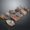 Collection of Natural Stones With Various Colors And Different Shapes For Decorative Projects