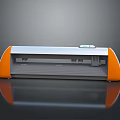 White And Orange Desktop Laminator With Digital Control Panel For Office Use 3d model