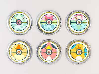 Modern Clock Home Decoration Clock Pendant 3d model