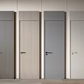 Modern Hinged Doors In Various Colors And Wood Grain Finishes On