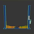 Heavy Duty Blue Yellow Two Post Car Lift With Safety Control And Support Arms