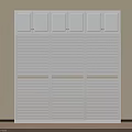 Modern White Wardrobe With Sliding Doors And Upper Storage Cabinets 3d model