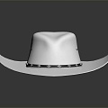 Modern Cowboy Hat Denim Wool Hat Wilderness Hat 3d model