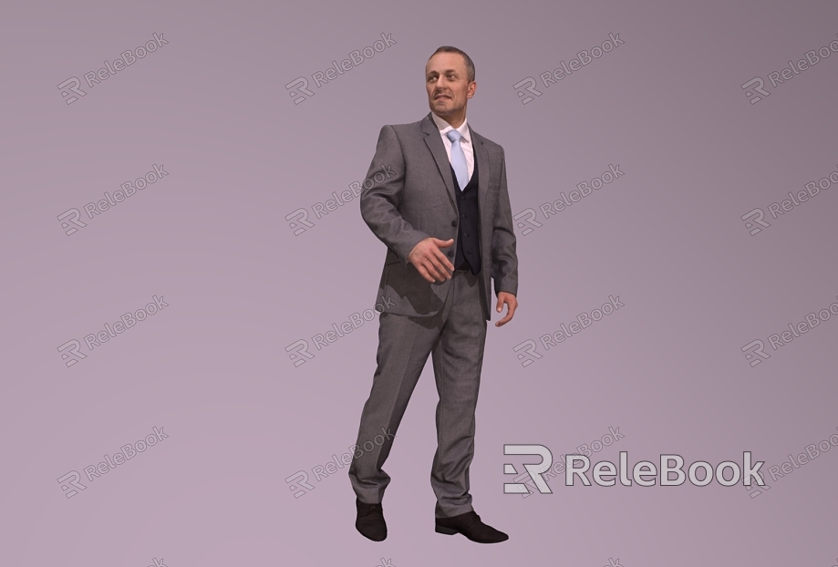 Business men's suit men's European and American white model