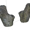 Stone Wood Decorative Ornaments With Natural Stump Shape And Rustic Texture For Indoor Decor
