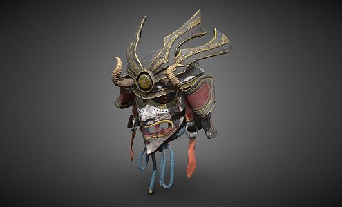 Weapon Samurai Helmet 3d model