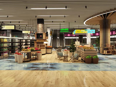 Modern Supermarket 3d model