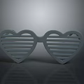 Heart Shaped Louvered Glasses Decorative Household Item For Home Use