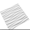 White Wavy 3D Textured Decorative Wall Panel For Interior Design 3d model