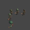 Cartoon Military Characters 3d model