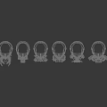 Various Gas Masks With Diverse Designs And Straps For Protective Clothing Accessories