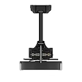 Modern Ceiling Fan With Light Black Blades And White Fixture Design