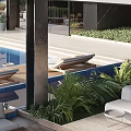 Modern Single Family Villa with Palm Trees Lush Greenery and Contemporary Architectural Design