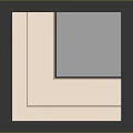 Beige Square Household Switch Panel With Colored Buttons And White Front Plate