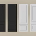 Black and White Decorative Wall Panels With Various Design Styles 3d model