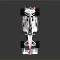 Silver and Red Formula 1 Race Car With Streamlined Modern Exterior Aerodynamic Design