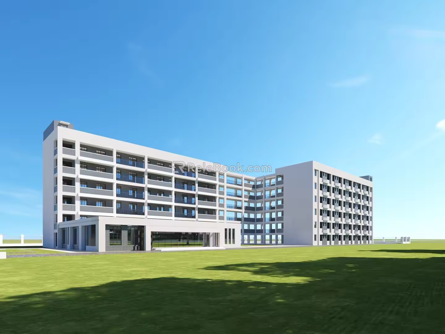 Modern School Teaching Building Dormitory Building Kindergarten Building Factory Building Automobile Multi-storey House Library Art Museum Modern Office Building 3d model