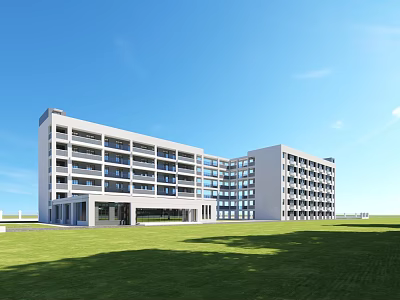 Modern School Teaching Building Dormitory Building Kindergarten Building Factory Building Automobile Multi-storey House Library Art Museum Modern Office Building 3d model