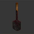 Durable Garden Shovel with Metal Blade and Wooden Handle for Outdoor Use