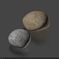 Two Different Sized Rockery Stones With Natural Texture Various Colors And Smooth Surface