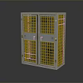 Sturdy Metal Server Rack Cabinet With Double Mesh Doors For Computer Equipment Storage 3d model