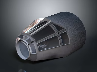 Automotive Metal Component With Cylindrical Structure And Internal Supports 3d model