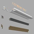 ceiling lamp trough wall washer 3d model