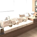 Cozy Bay Window Interior Design With Soft Cushions Pillows Books And Decorative Lamp
