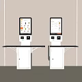 Modern Commercial Self Service Equipment With Interactive Touch Screen For Business Use 3d model