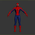 Spider Man 3D Model With Red And Blue Costume In Standing Pose