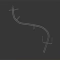 Sturdy Industrial Metal Curved Frame Structure With Support Legs And Joints