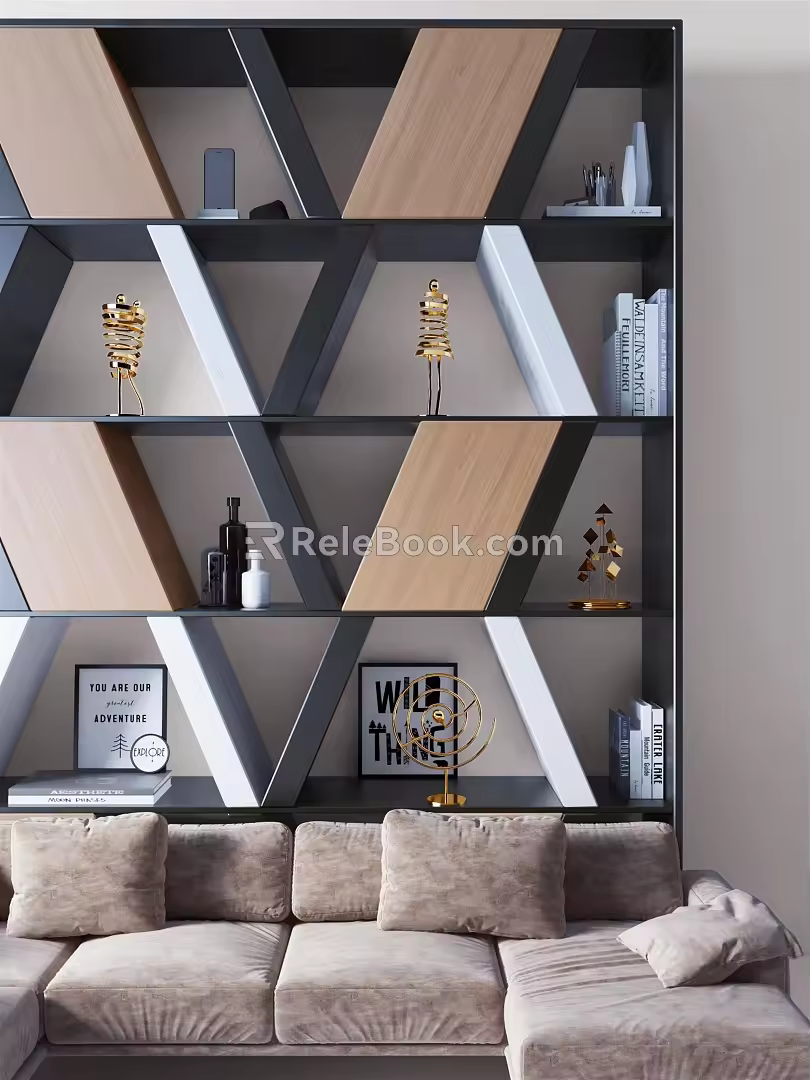Modern Bookcase Sofa Combination Sofa Bookcase Shaped Bookcase Creative Bookcase Modeling Bookcase Customized Bookcase Inclined Bookcase 3d model