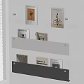 Acrylic bookshelf decorative rack 3d model