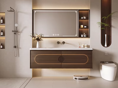 New Chinese Bathroom Cabinet 3d model