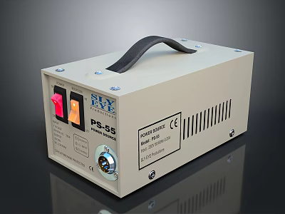 PS 55 Power Supply Unit with Handle Control Buttons and CE Certification 3d model