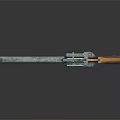 Vintage Revolver Weapon With Shiny Metal Barrel Wooden Grip And Rotating Cylinder