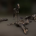 Artistic Metal Horse Sculptures Standing And Lying Down